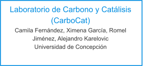 Laboratorio de Carbono y Catálisis (CarboCat) Camila Fernández, Ximena García, Romel Jiménez, Alejandro Karelovic Universidad de Concepción